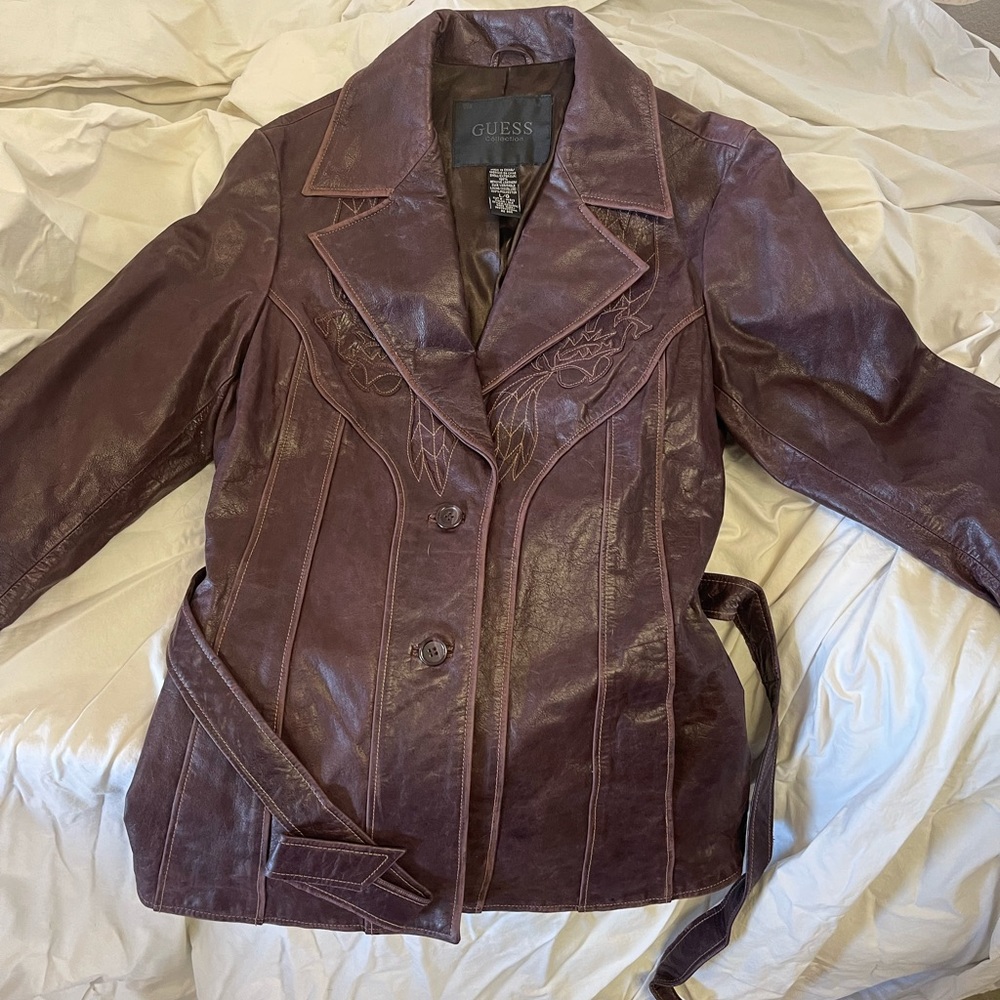 Vintage guess leather jacket